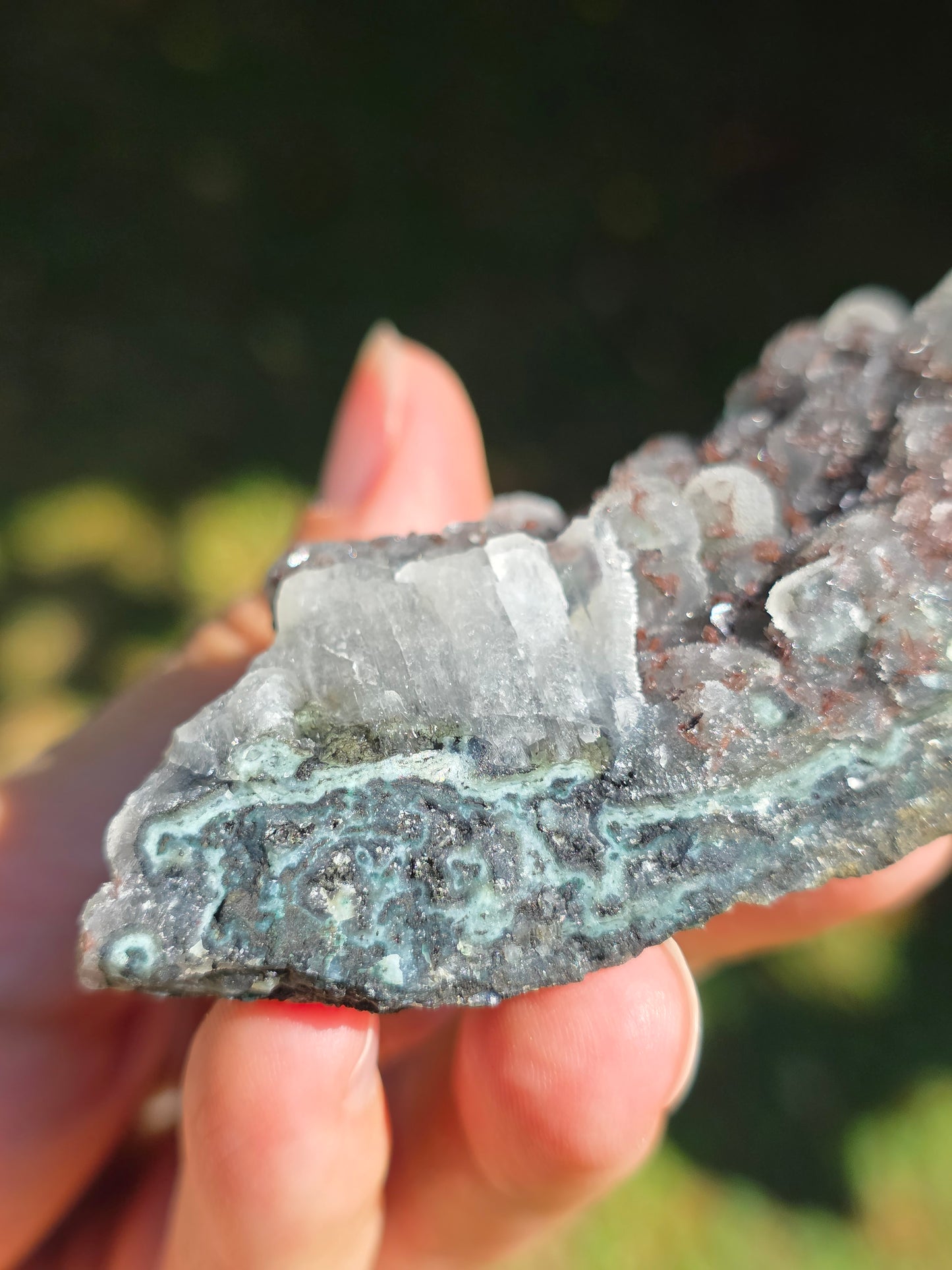Calcédoine d'Inde avec Heulandite rouge n°46