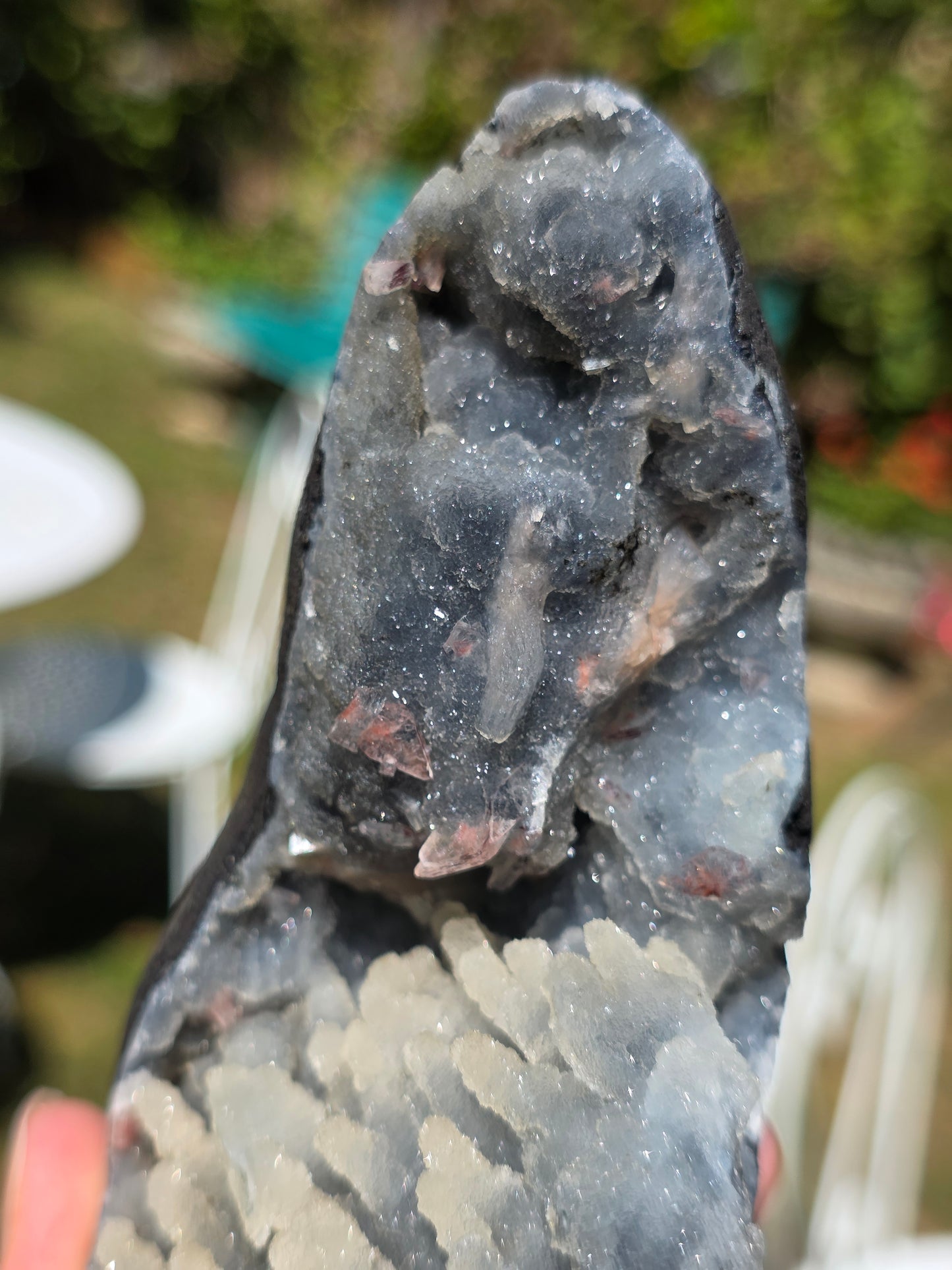 Calcédoine d'Inde avec Stilbite n°52