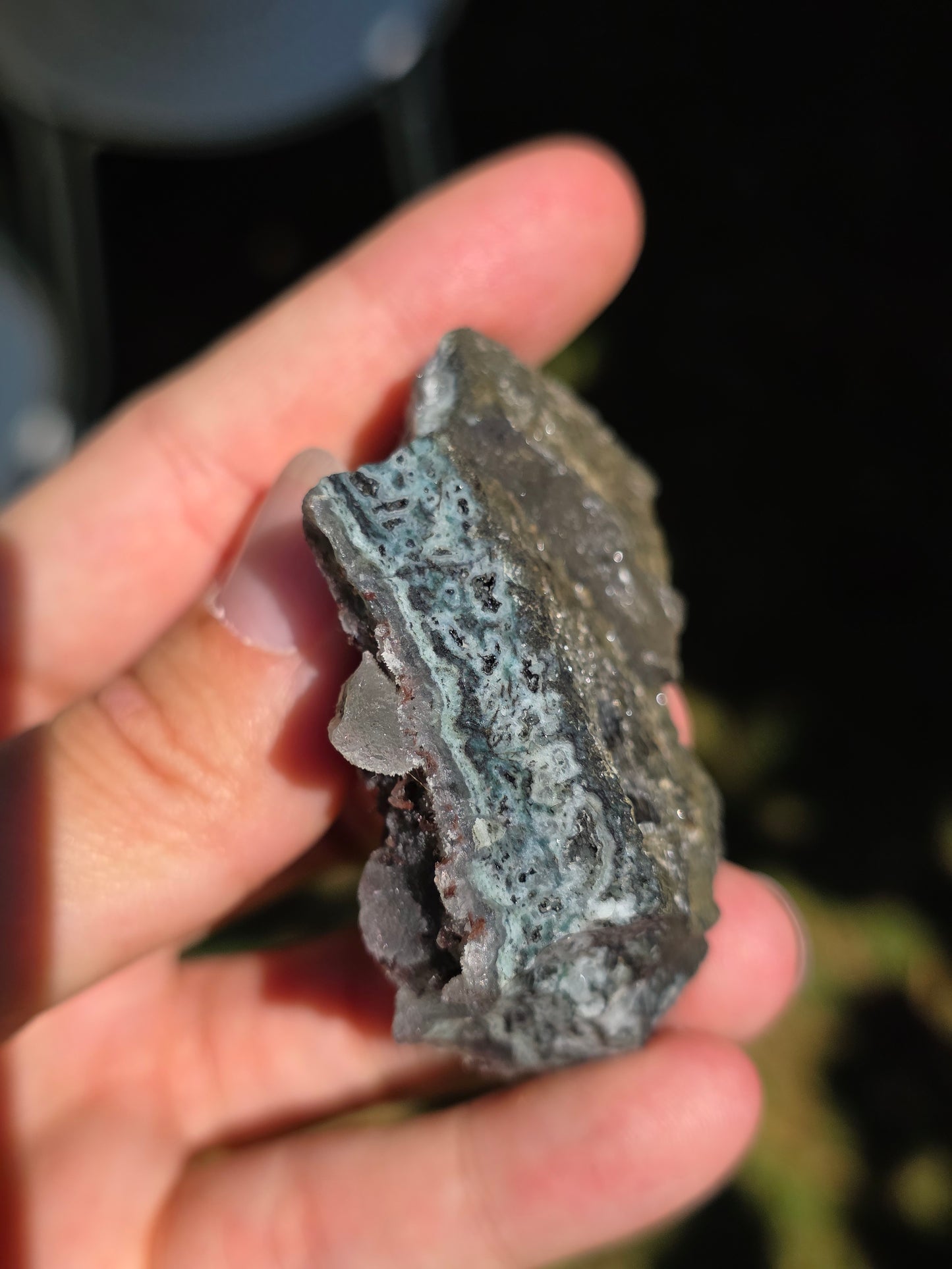 Calcédoine d'Inde avec Heulandite rouge n°56