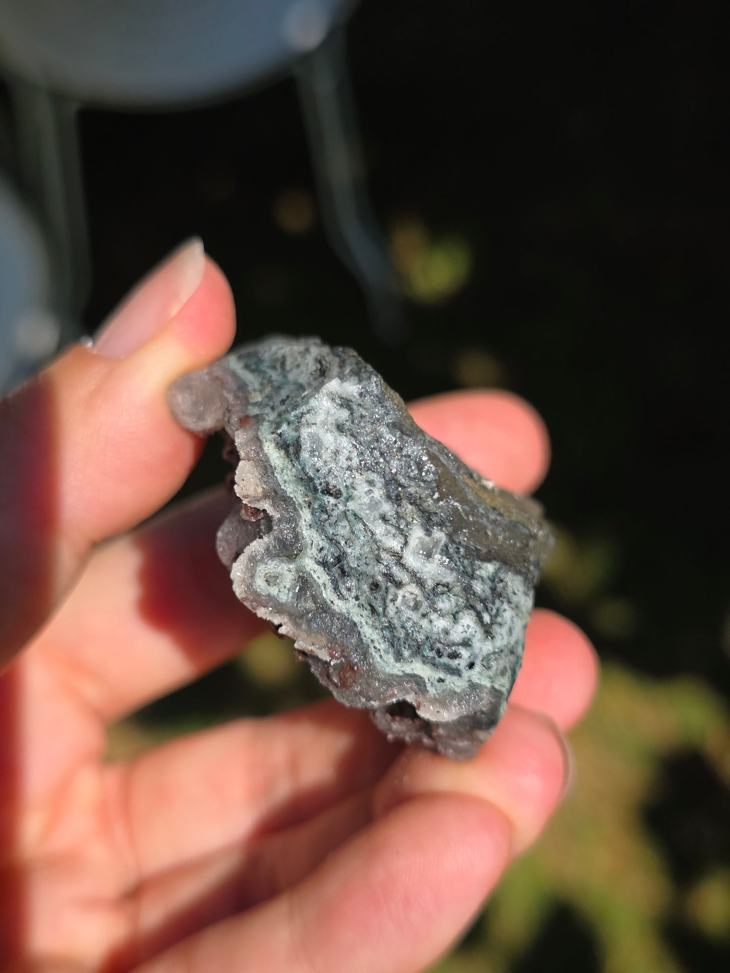 Calcédoine d'Inde avec Heulandite rouge n°56