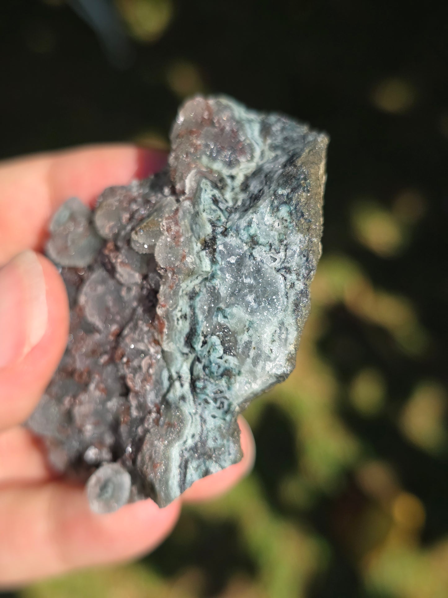Calcédoine d'Inde avec Heulandite rouge n°56