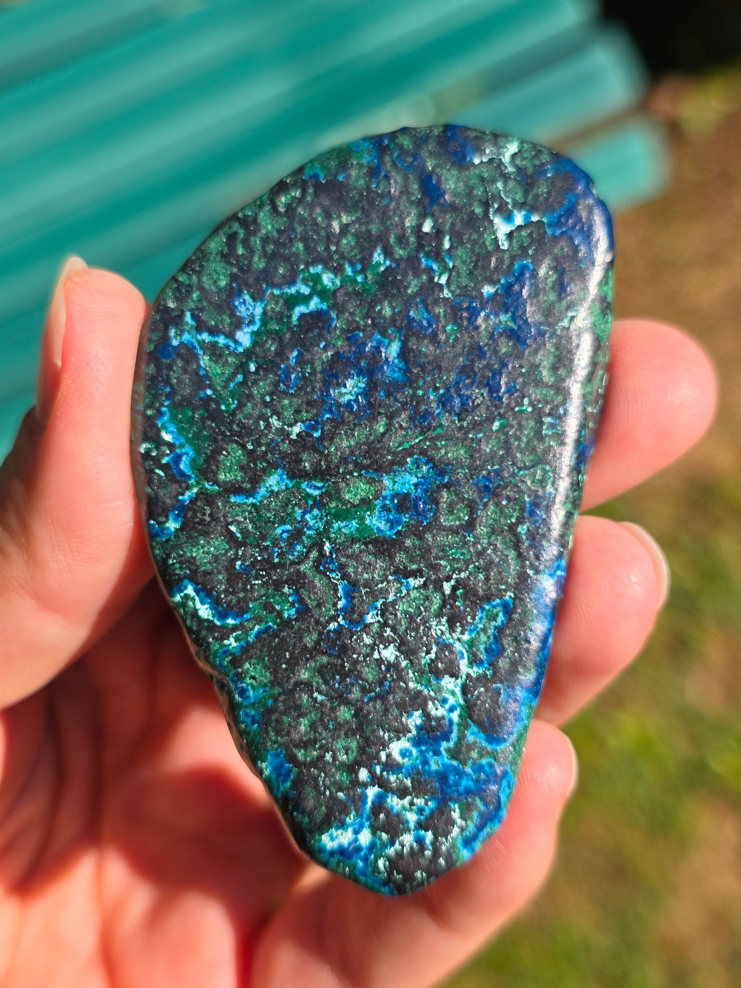 Galet Shattuckite et Malachite du Congo n°1