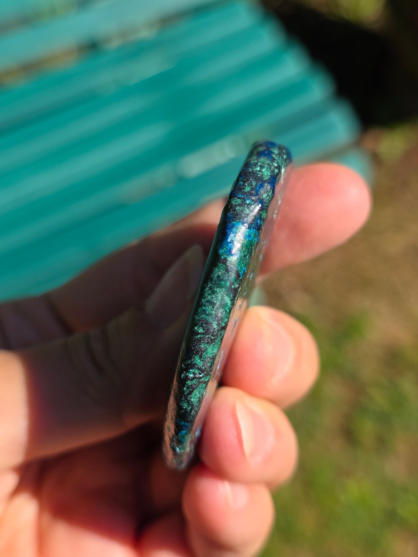 Galet Shattuckite et Malachite du Congo n°1