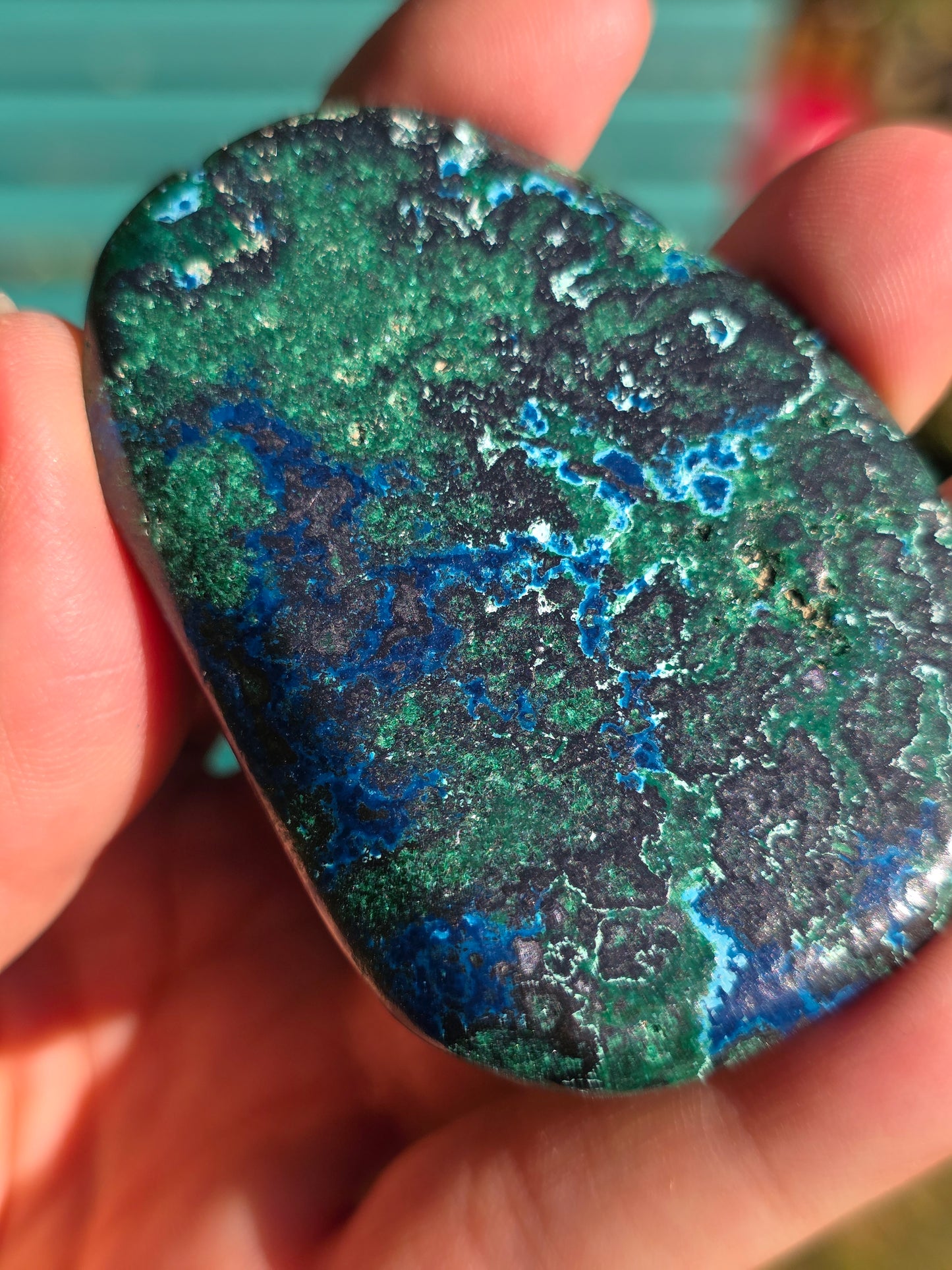 Galet Shattuckite et Malachite du Congo n°2
