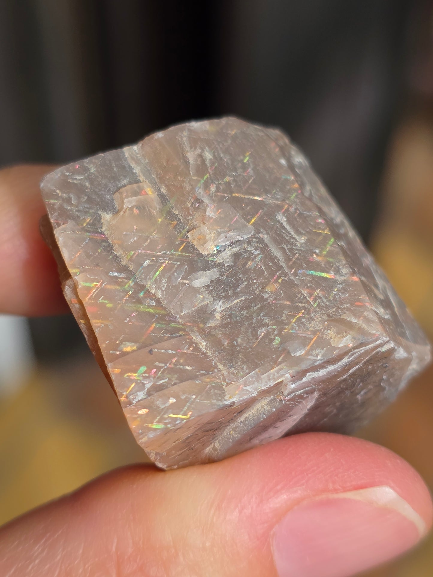 rainbow lattice sunstone, pierre de soleil d'Australie brute