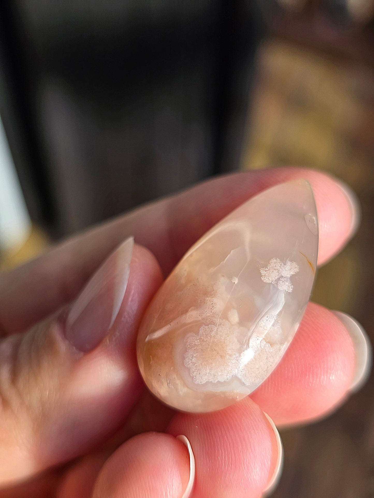 Pendentif Agate fleurs de cerisier C
