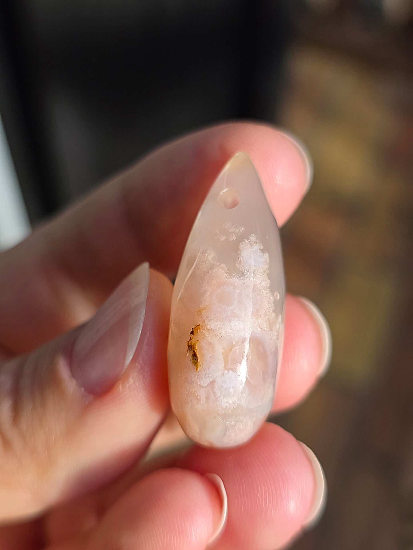 Pendentif Agate fleurs de cerisier C