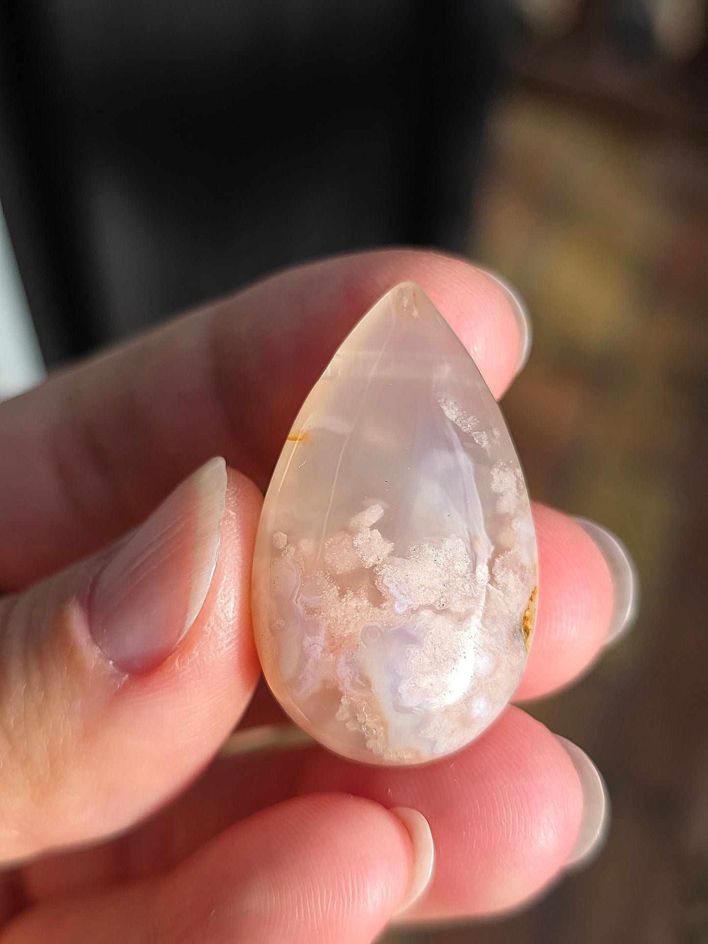 Pendentif Agate fleurs de cerisier C