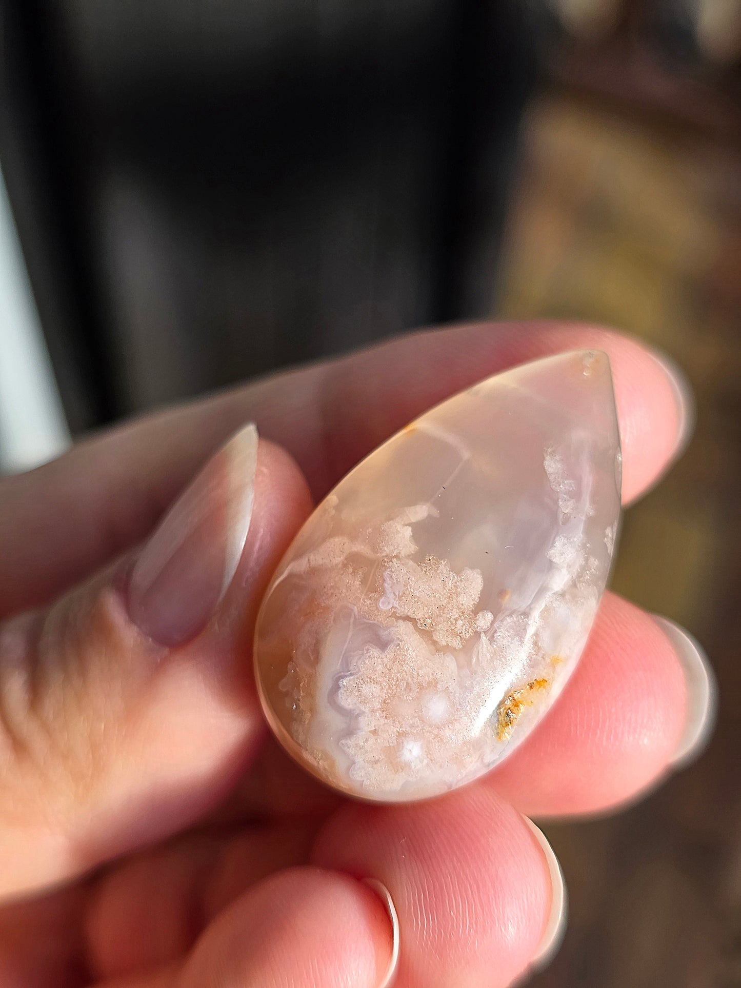 Pendentif Agate fleurs de cerisier C