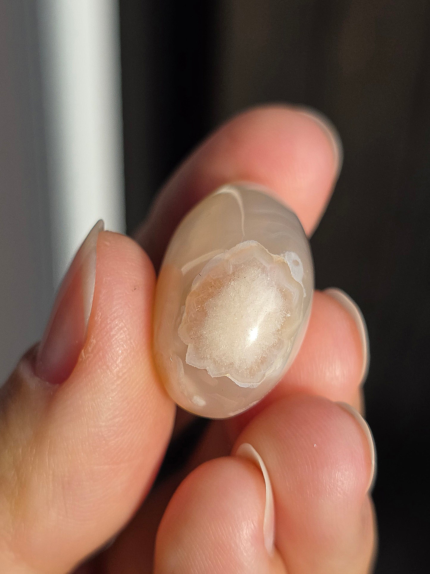 Pendentif Agate fleurs de cerisier D
