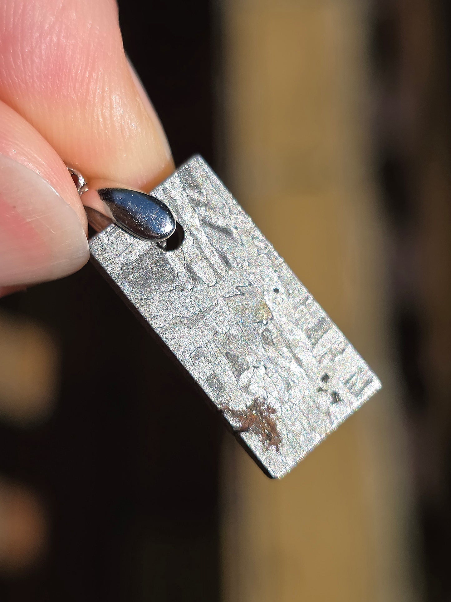 Pendentif en Météorite Sidérite M4