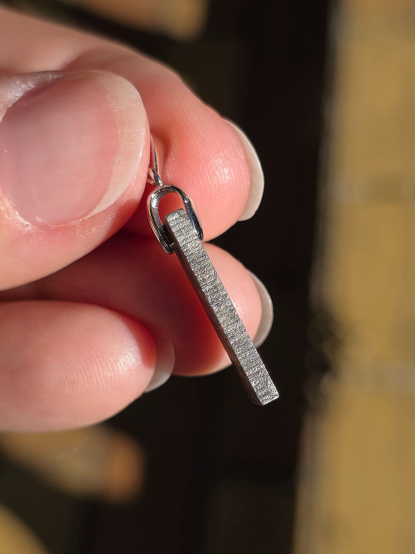 Pendentif en Météorite Sidérite M4