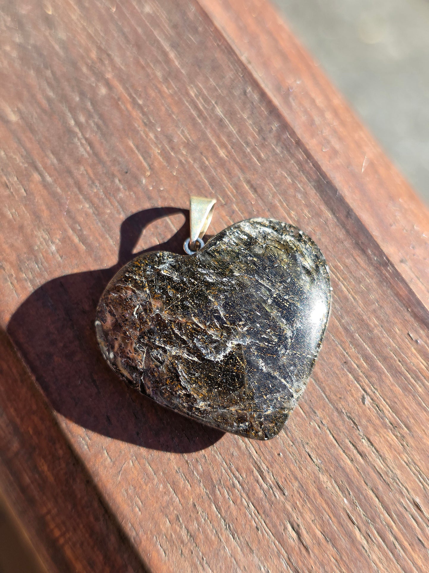 Pendentif cœur Quartz Tourmaline (à choisir)