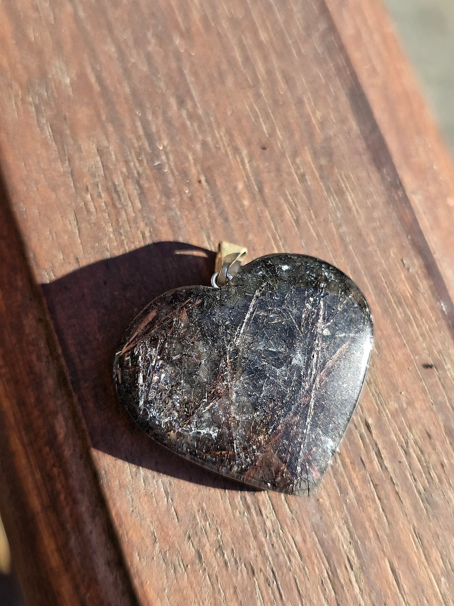 Pendentif cœur Quartz Tourmaline (à choisir)