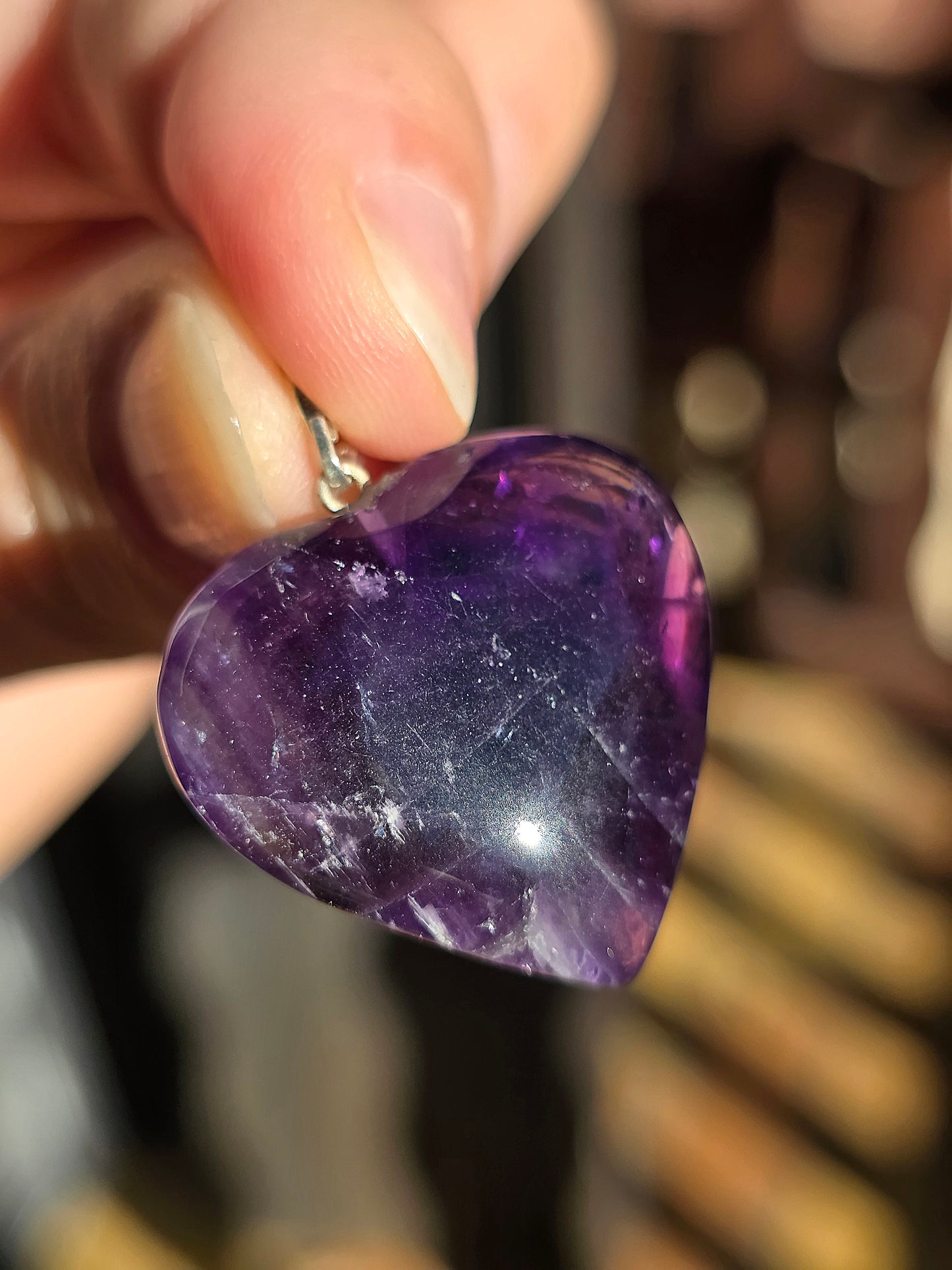 Pendentif cœur Améthyste (à choisir)