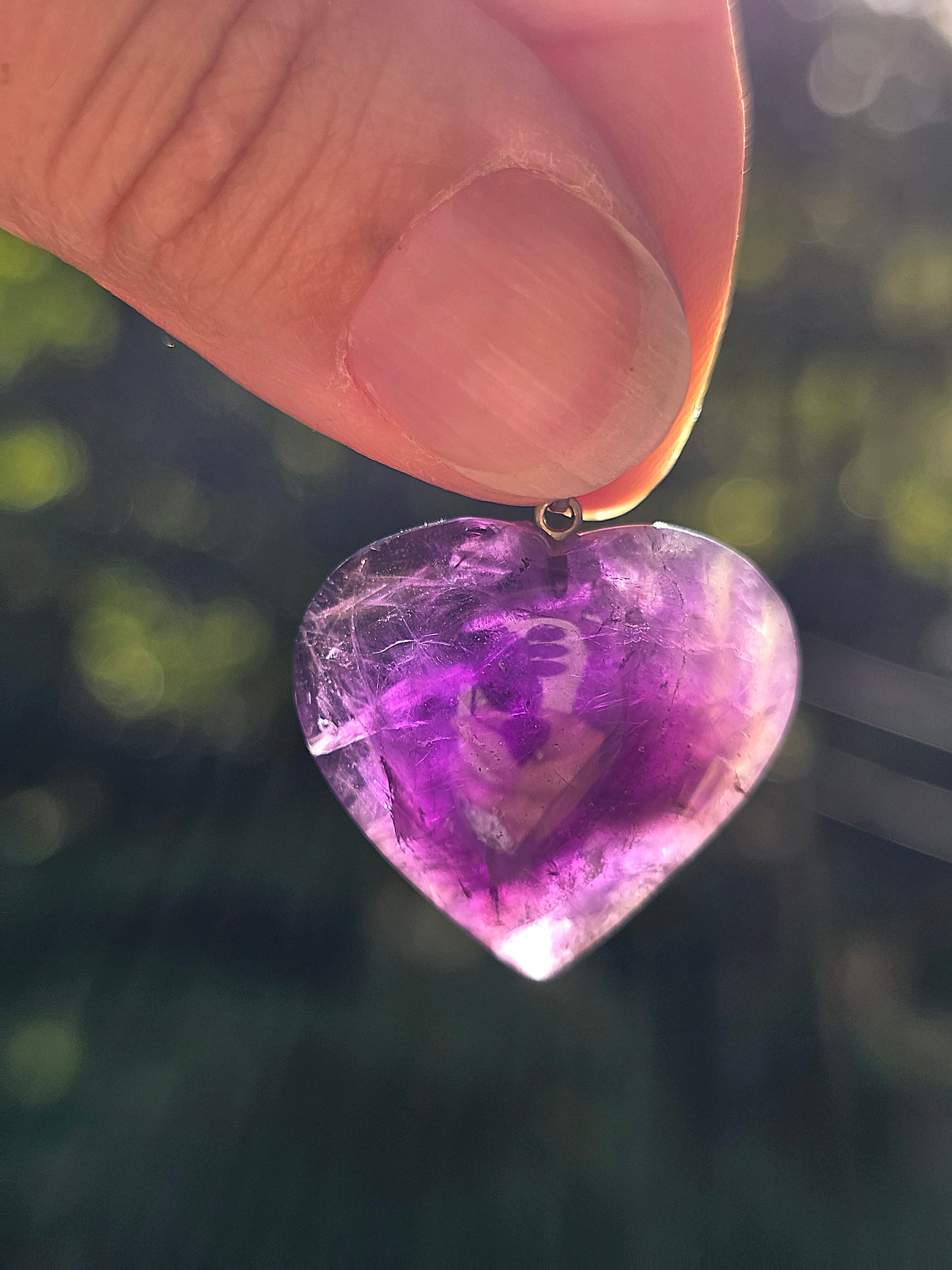 Pendentif cœur Améthyste (à choisir)