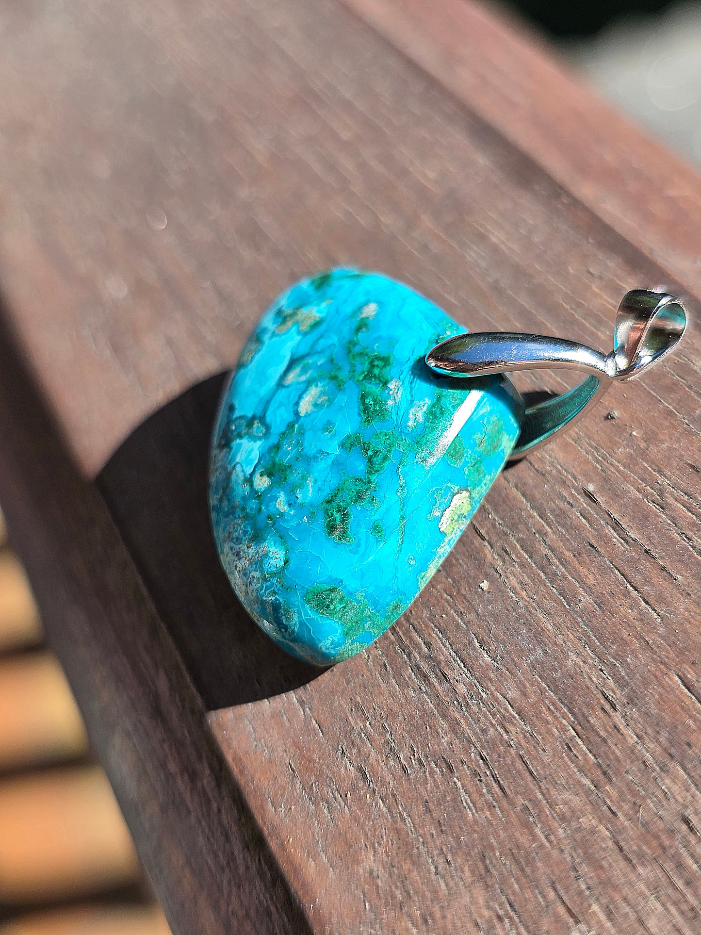 Pendentif Chrysocolle et Malachite