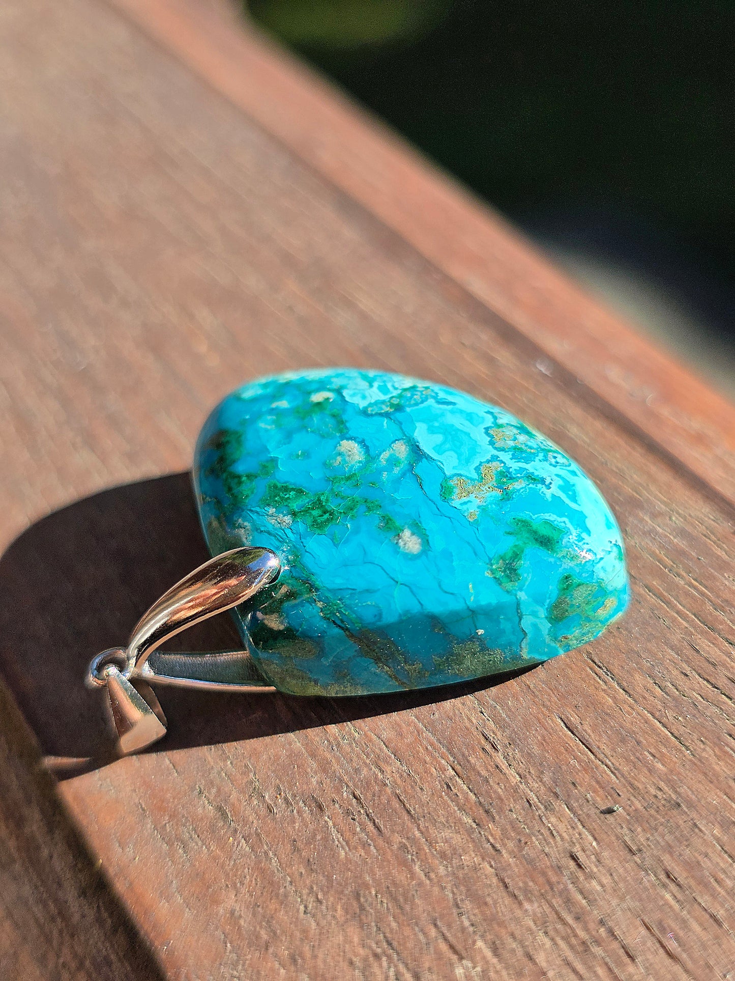 Pendentif Chrysocolle et Malachite