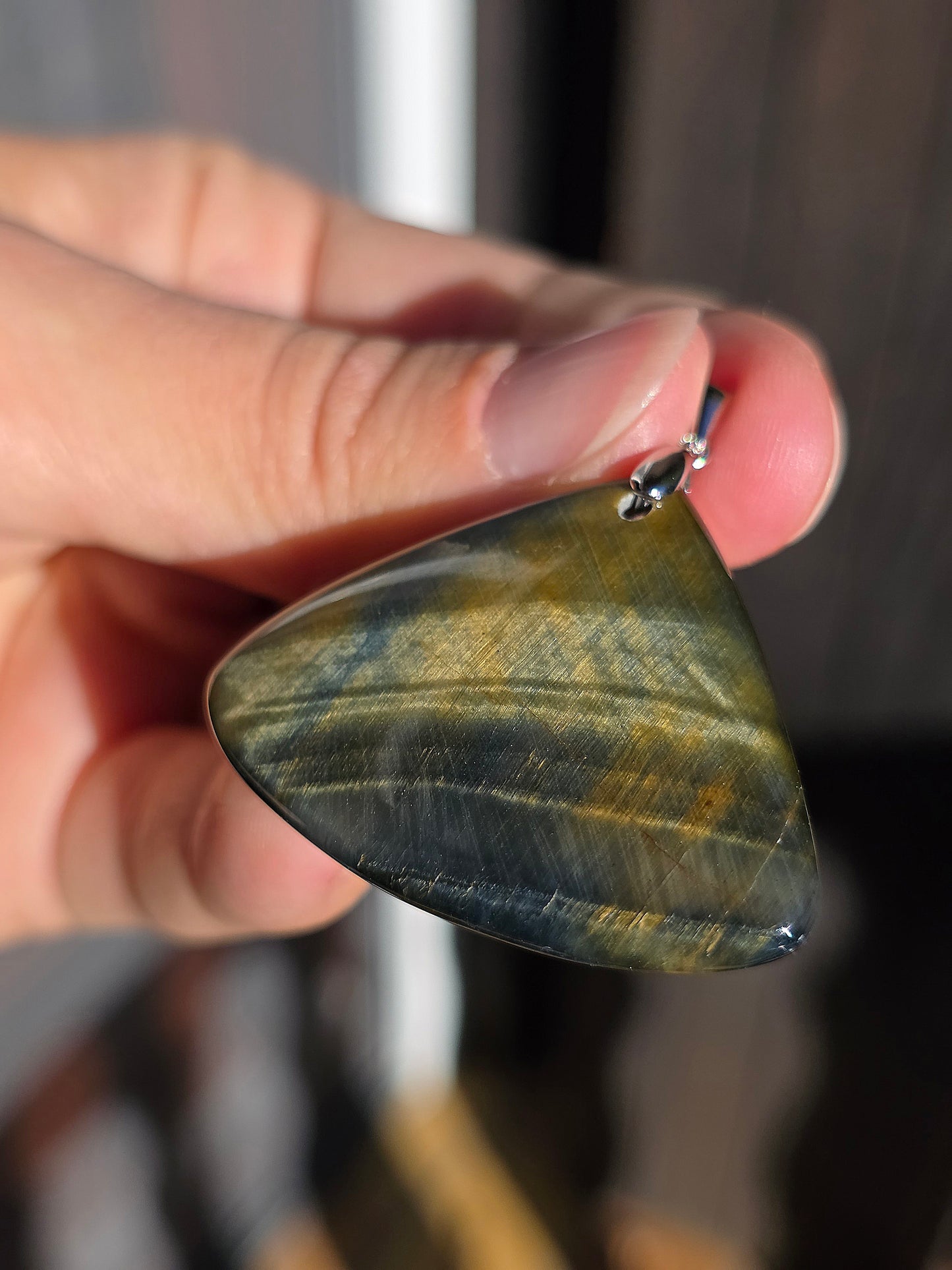 Pendentif Oeil de faucon et oeil de tigre (Nellite)