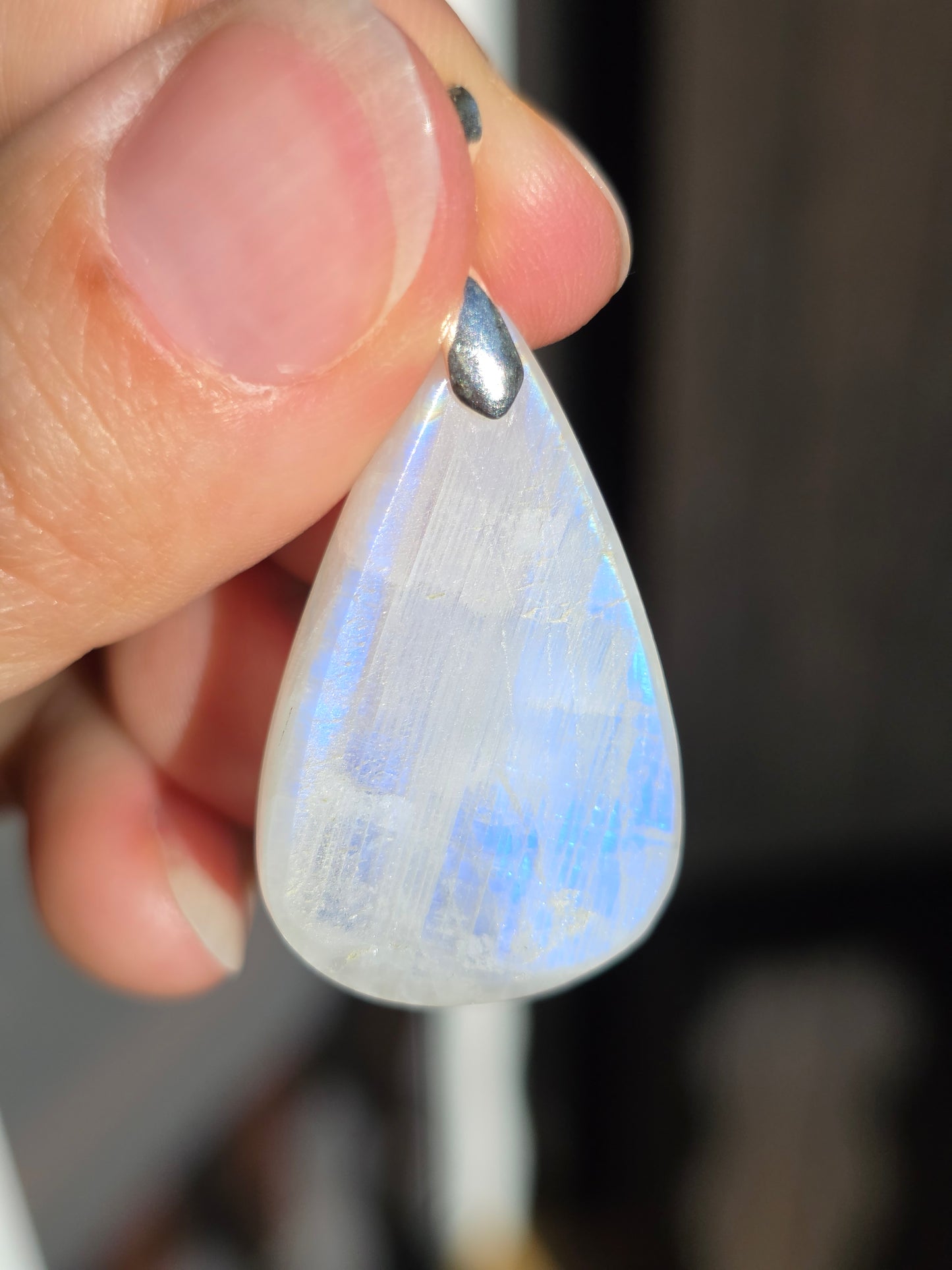 Pendentif Labradorite blanche