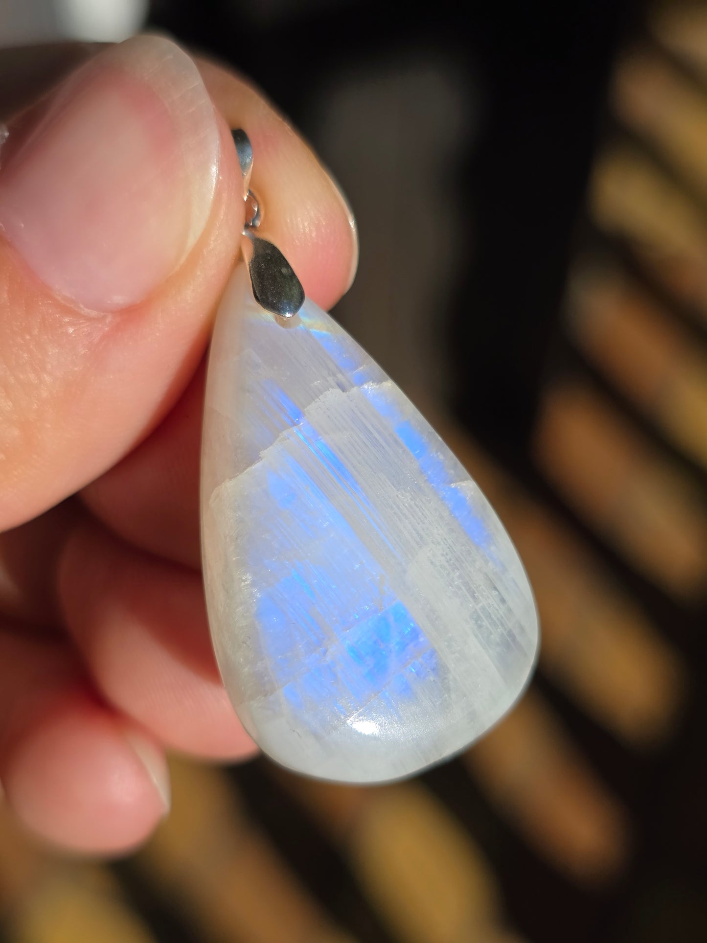 Pendentif Labradorite blanche