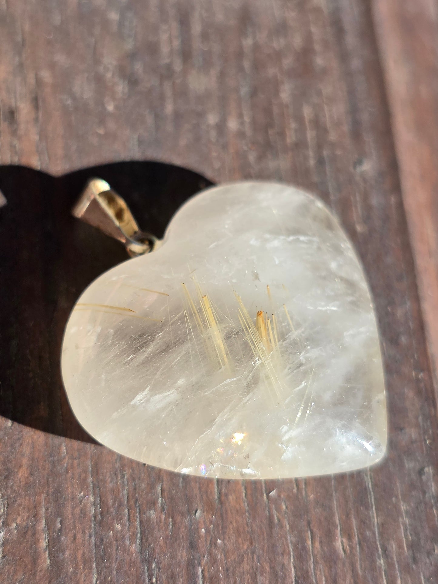 Pendentif cœur en Rutile