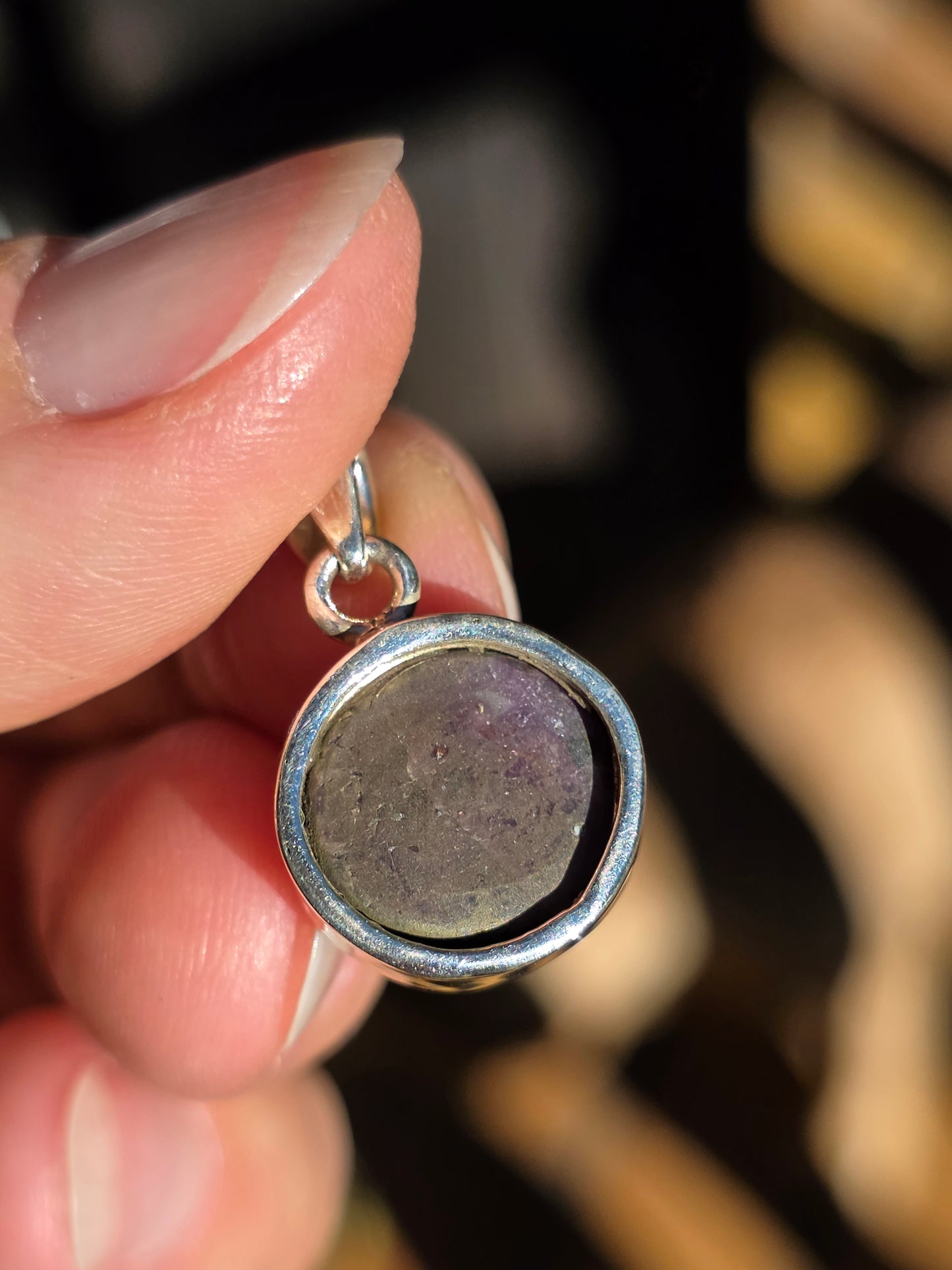 Pendentif Saphir étoilé sur agent 925