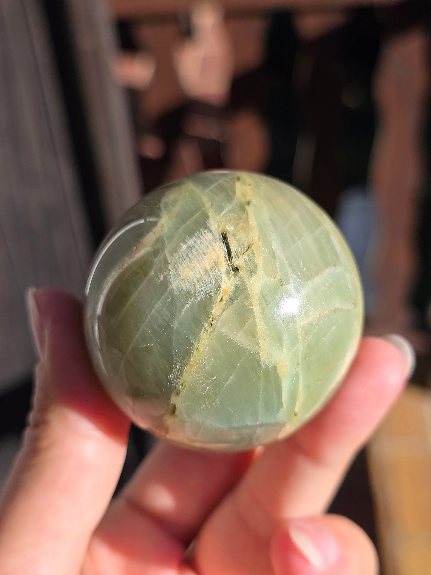 Grosse Sphère Garniérite (pierre de lune verte) G5