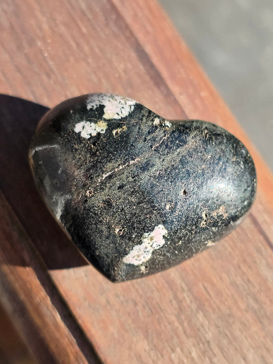 Cœur Obsidienne flocons de neige n°7