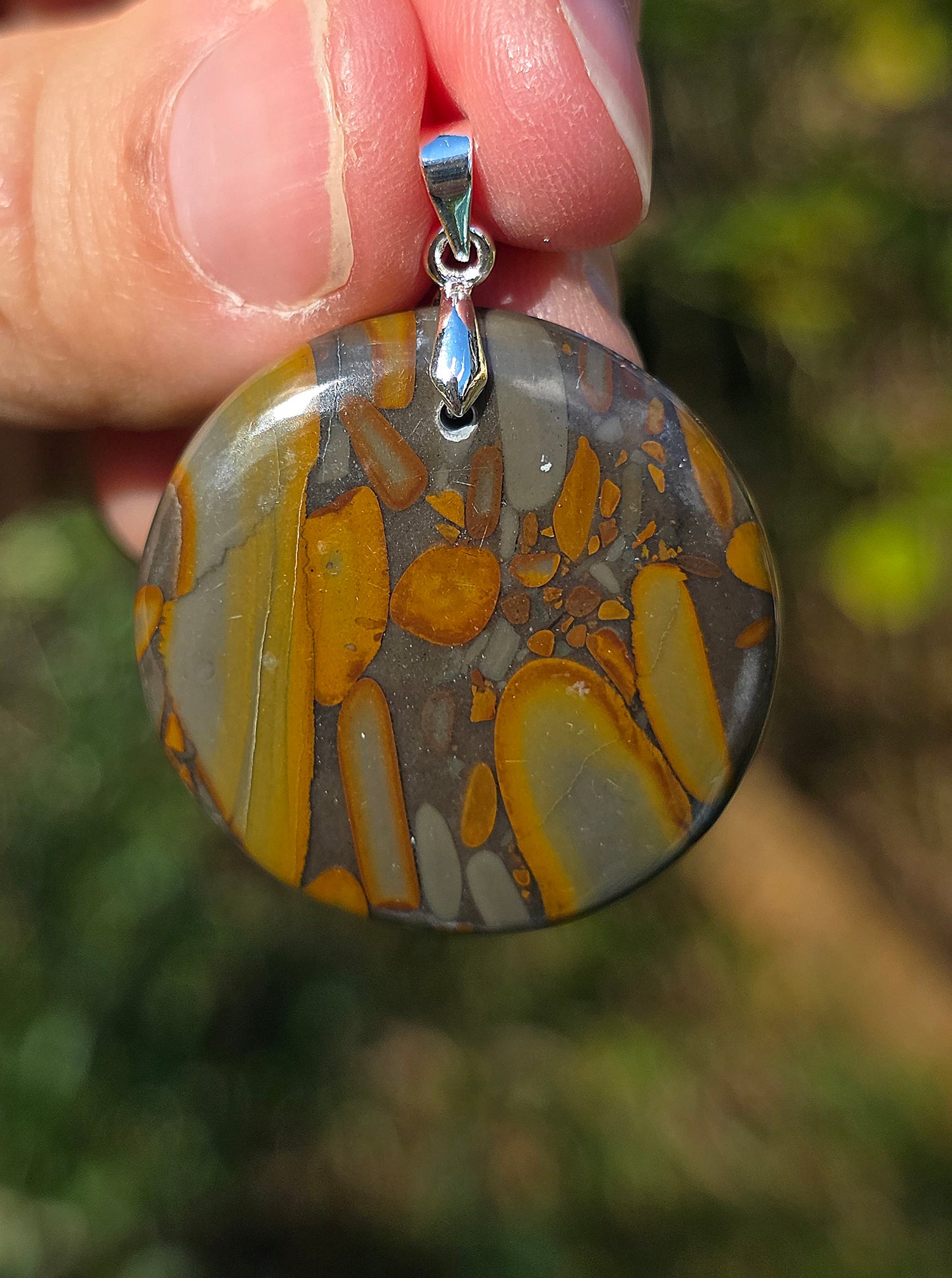 Pendentif Jaspe bambou