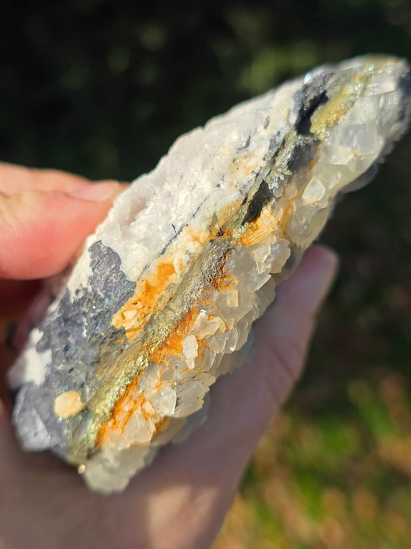 Calcite bleue et Pyrite d'Espagne