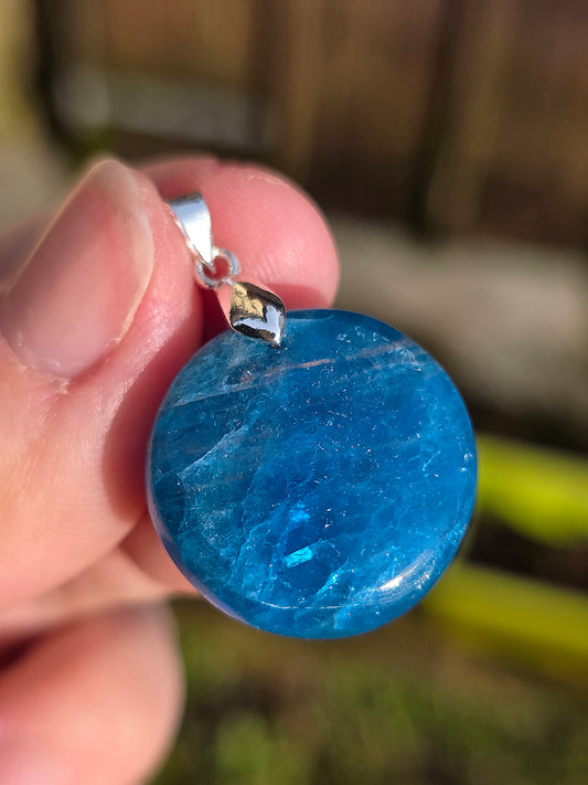 Pendentif en Apatite bleue (à choisir)