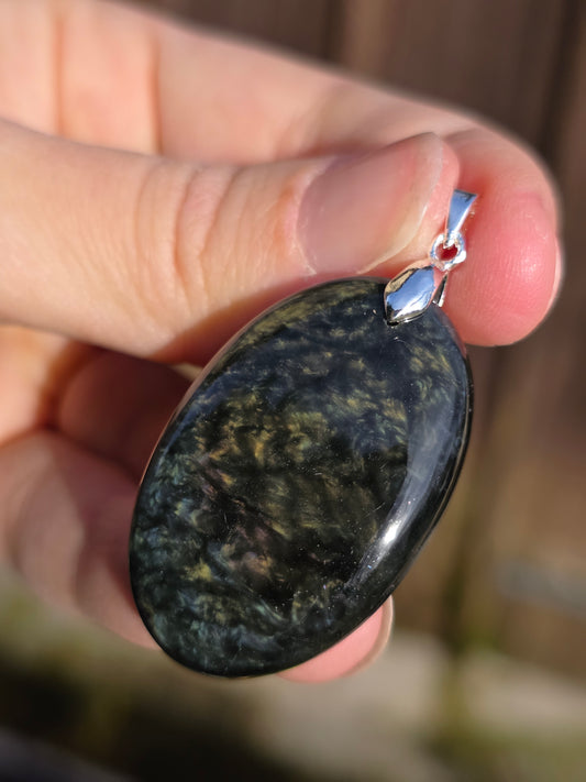 Pendentif en Obsidienne œil céleste