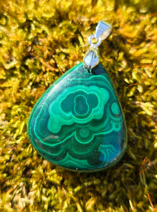 pendentif en Malachite du Congo