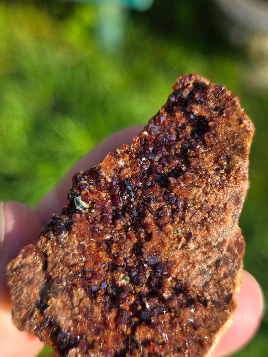 Grenat Hessonite brut Italie avec Pyrite