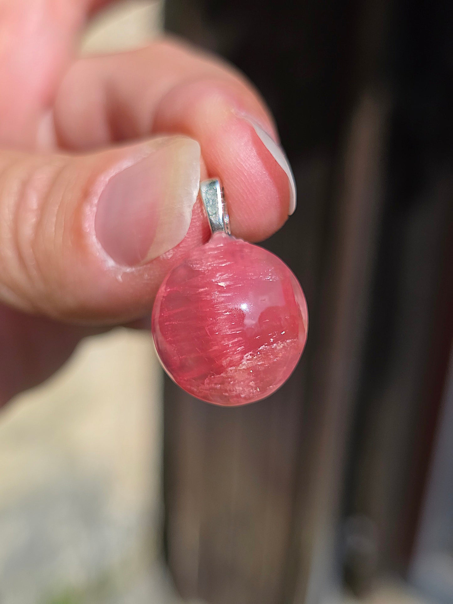 pendentif en Rhodochrosite d'Argentine