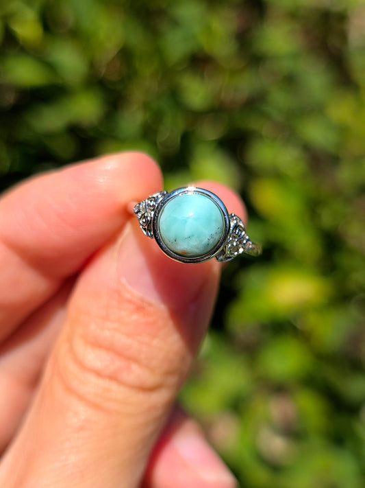 Jolie bague en Larimar naturel