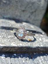 Bague en Topaze bleue plaquée argent 925