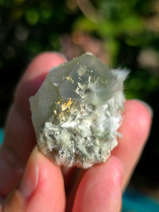 Quartz vert et Asbeste (Bissolyte) d'Arrens