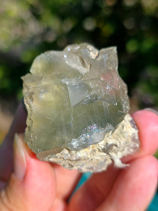 Quartz vert et Asbeste (Bissolyte) d'Arrens