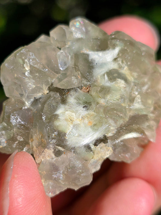 Quartz vert et Asbeste (Bissolyte) d'Arrens