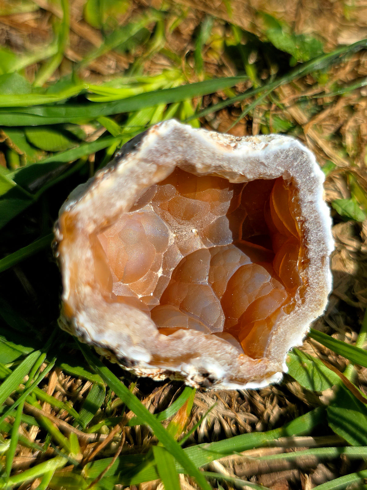 Calcédoine du Poitou orangée