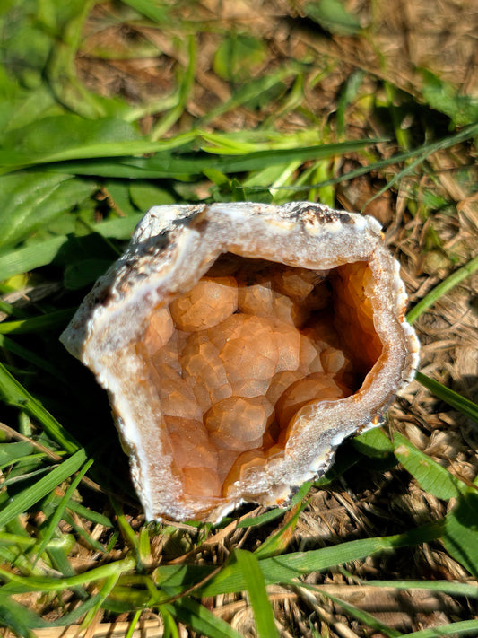 Calcédoine du Poitou orangée