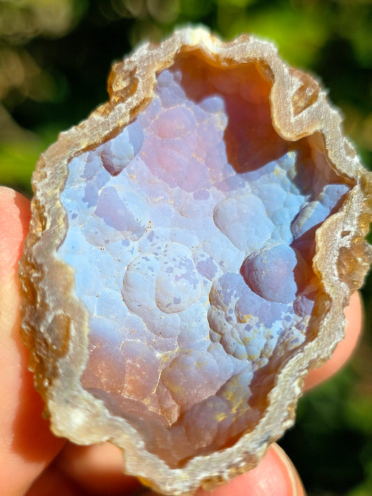 Calcédoine bleu et rouge du Poitou