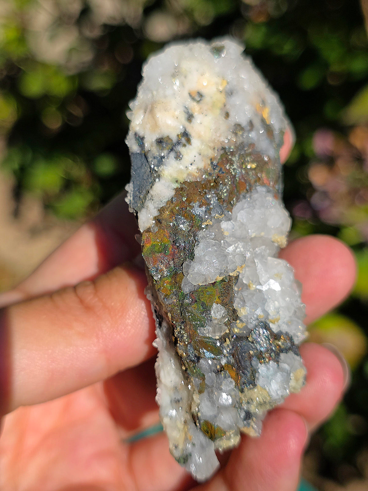 Tétraédrite ariégeoise brute avec Quartz et Chalcopyrite