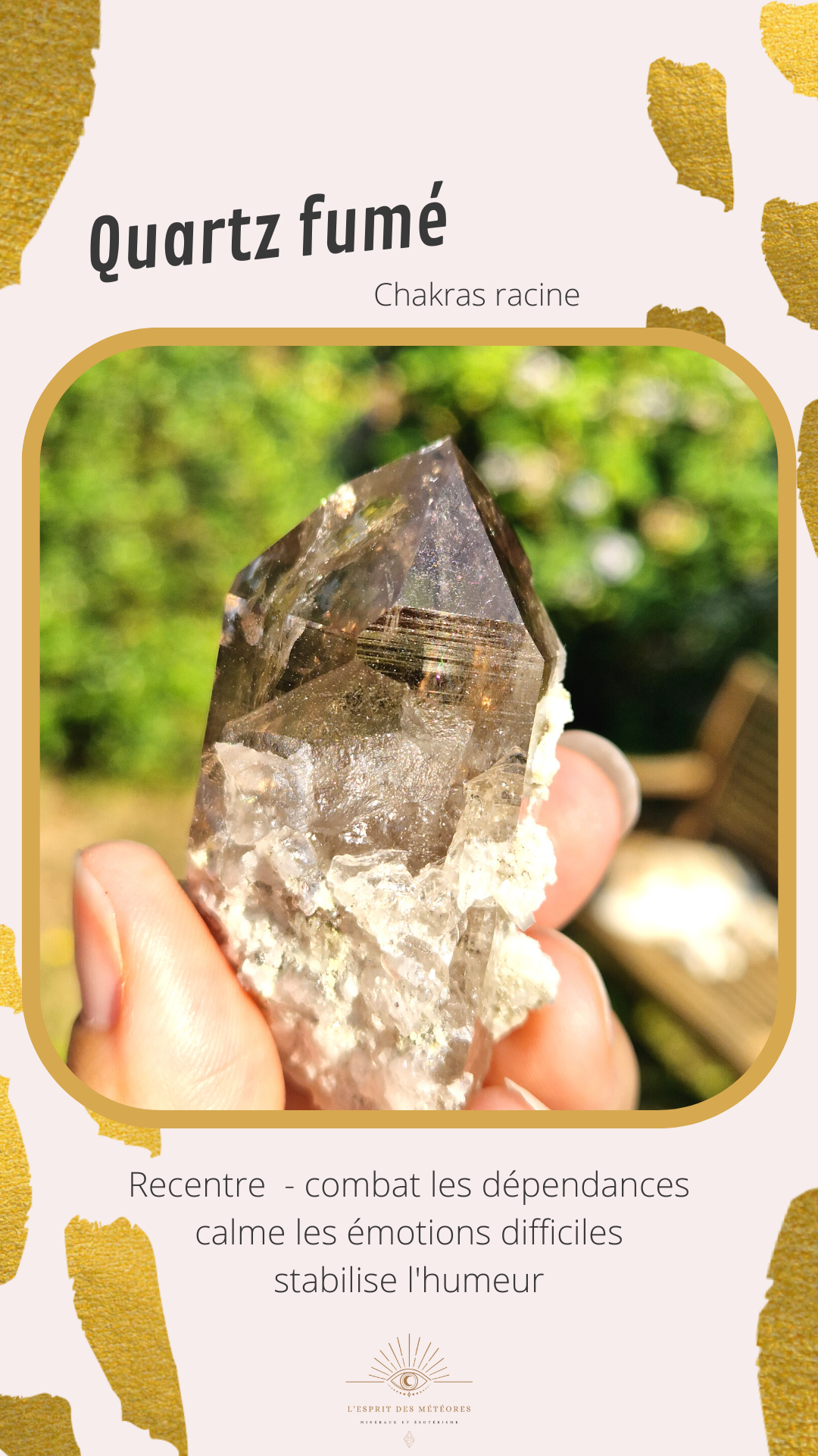 Quartz Lémurien fumé du Brésil