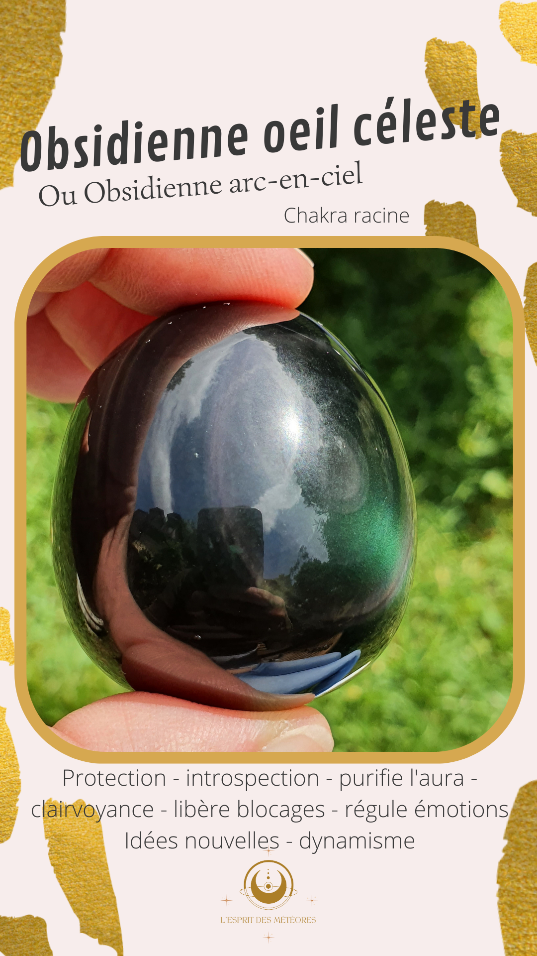 Lune en Obsidienne œil céleste O2