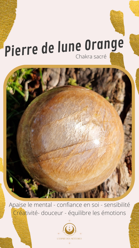 Grande Pointe Pierre de Lune orange O12