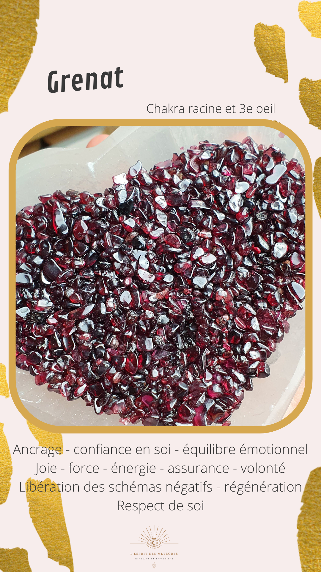 Boucles d'oreilles Grenat