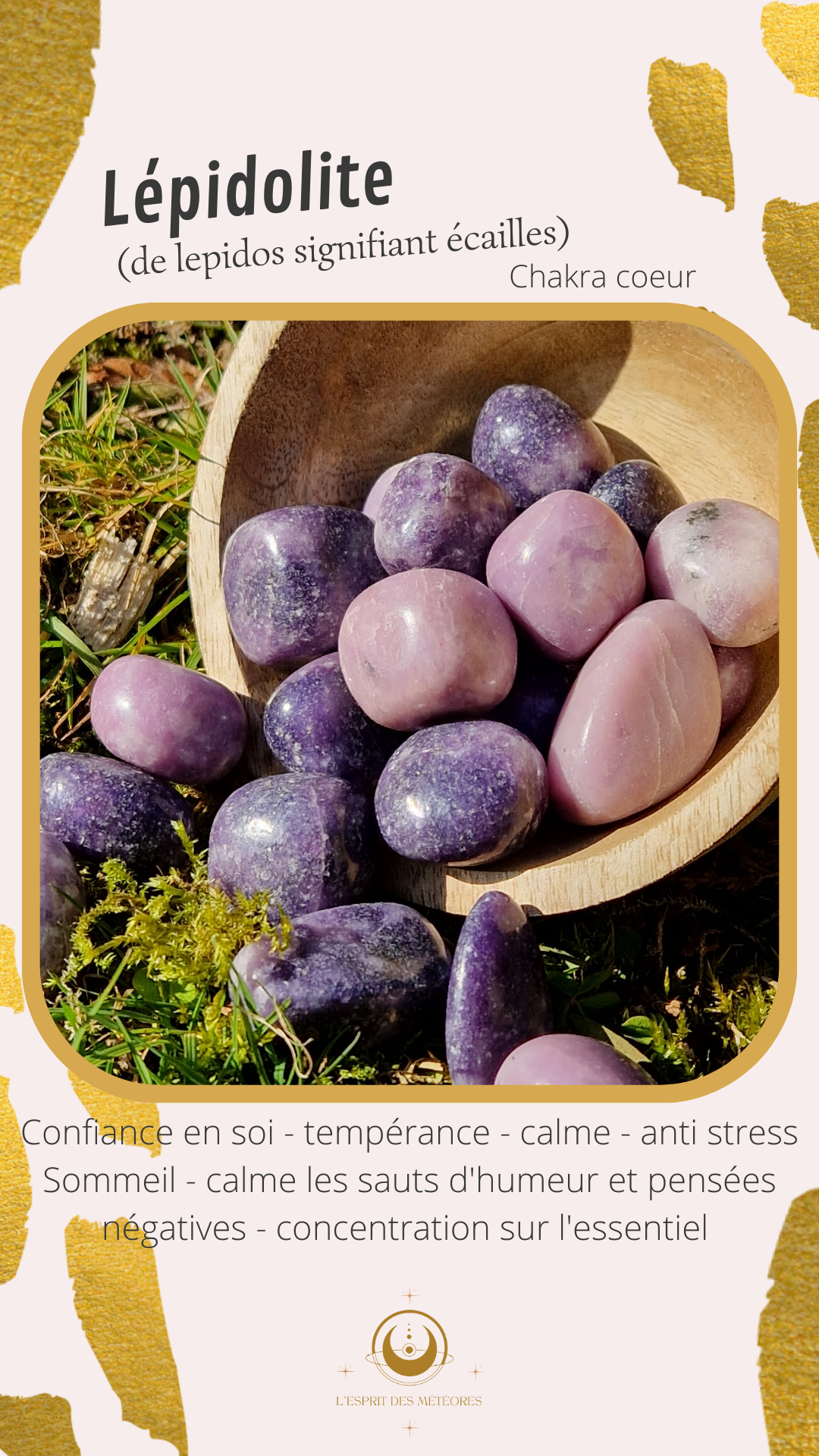 Pointe Lépidolite et Tourmaline rose E